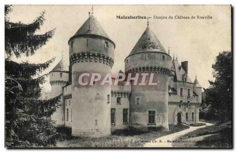 Old Postcard Malesherbes Rouville Castle Dungeon