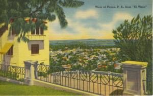 View Of Ponce Puerto Rico Porto Rico Unused Vintage Linen Postcard E5
