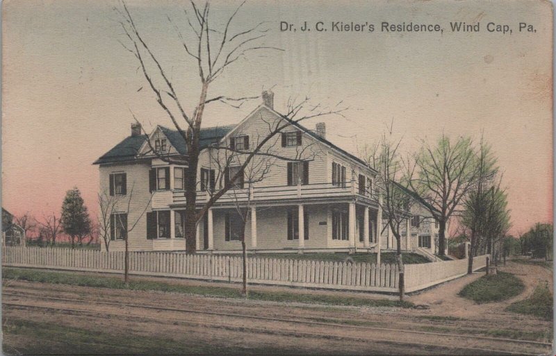 Postcard Dr JC Kieler's Residence Wind Cap PA 1918