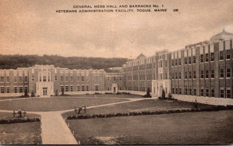 Maine Togus General Mess Hall and Barracks No 1 Veterans Administration Facility