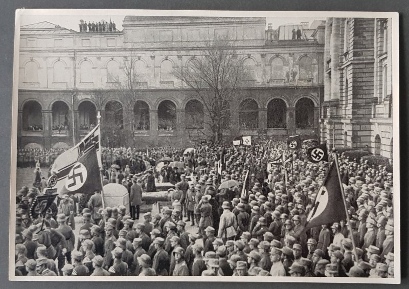 GERMAN THIRD 3rd REICH ORIGINAL DEUTSCHLAND ERWACHT LARGE FORMAT PHOTO CARD