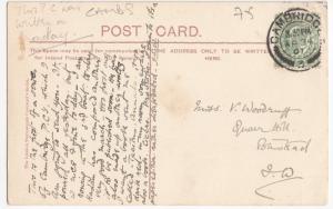 Cambridge; Garrett Hostel Bridge PPC 1907 PMK To Miss Woodruff, Binstead, IOW 