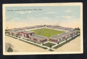 TULSA OKLAHOMA MCCLURE SYSTEM OF UNIT SCHOOL VINTAGE POSTCARD