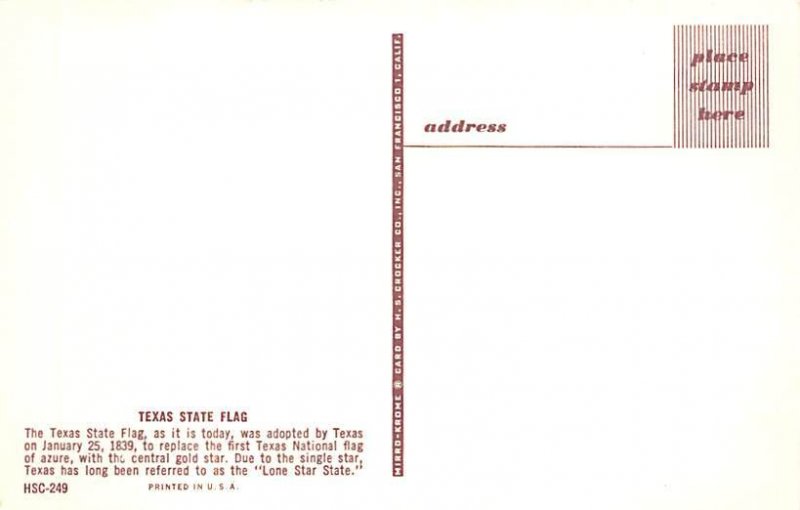 Howdy From The Lone Star State - State Flag, Texas TX