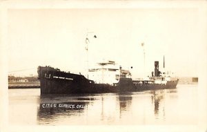 Oklahoma Cities Service Oil Co Ship Writing on back 