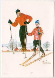 Snow Skiing by Norman Rockwell