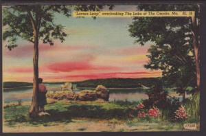 Lovers Leap,Lake of the Ozarks,MO Postcard 