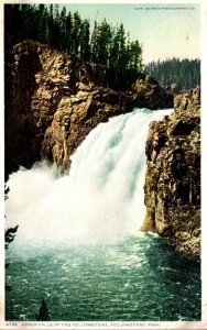 Yellowstone National Park Upper Falls Of The Yellowstone Detroit Publishing