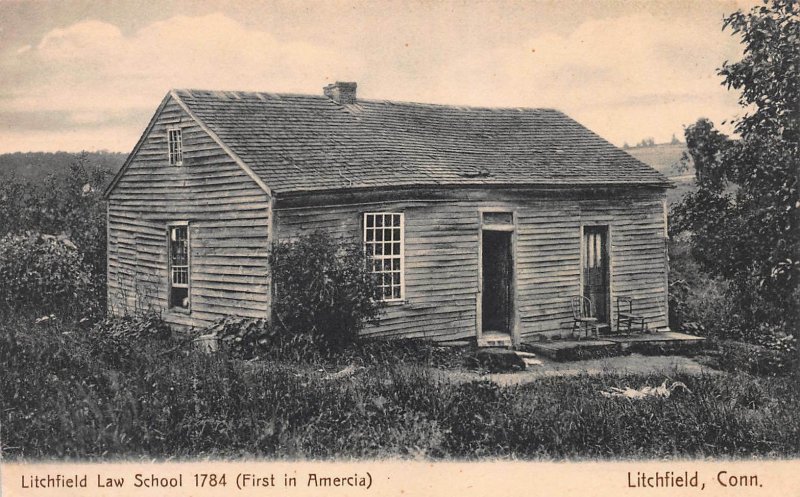 Litchfield Law School 1784, Litchfield, Connecticut, Early Postcard, Unused 