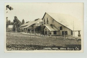 Grass Valley CALIFORNIA RPPC c1910 EMPIRE MINE Miners GOLD MINING nr Yuba City