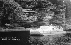 Turtie And Duck Real Photo - Wisconsin Dells, Wisconsin WI  