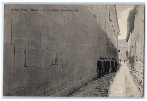 c1940's Bases of the Ccoricancita or Temple of the Sun Cusco Peru Postcard