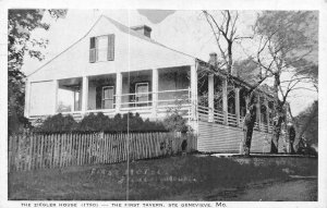 STE GENEVIEVE Missouri MO   ZIEGLER HOUSEThe First Tavern  VINTAGE Postcard