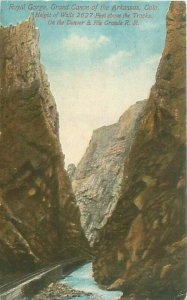 Royal Gorge Grand Canon of the Arkansas River, CO 1914  Denver & Rio Grande RR