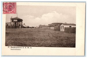 c1910 Swakopmund D.S.W.A. Kasernenstraße Namibia South Africa Postcard