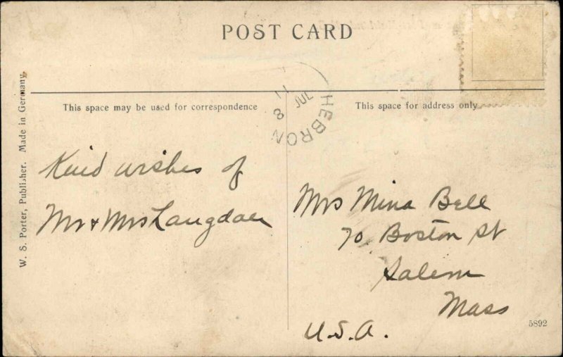 Port Maitland Nova Scotia NS Lighthouse c1910 Postcard 