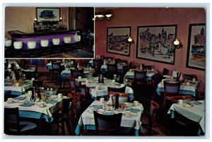 c1960 Gaslight Dining Room Cocktail Lounge Hotel Macon Missouri Vintage Postcard