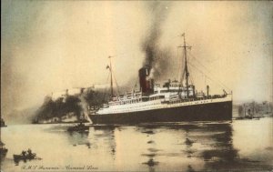Southampton Eng PC Polygon House Hotel Cunard Line RMS Aurania Steamer Ship
