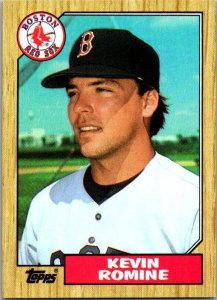 1987 Topps Baseball Card Kevin Romine Boston Red Sox sk3215