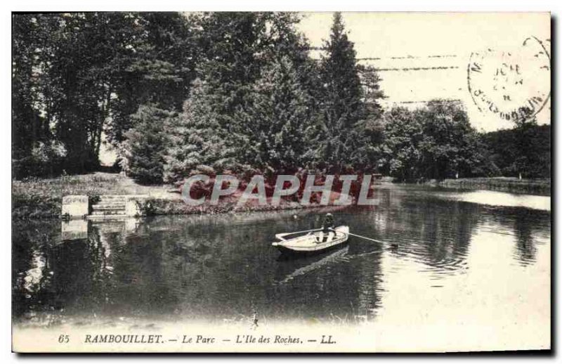 Old Postcard Rambouillet Park L'lle des Roches