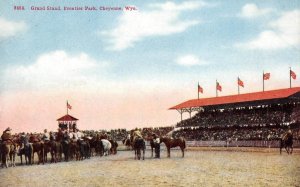 Grand Stand, Frontier Park, Cheyenne, Wyoming Rodeo c1910s Vintage Postcard