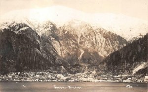 RPPC JUNEAU ALASKA SHORELINE REAL PHOTO POSTCARD (c. 1920s)