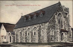 Manchester-by-the-Sea Massachusetts MA Sacred Heart Catholic Church c1910 PC