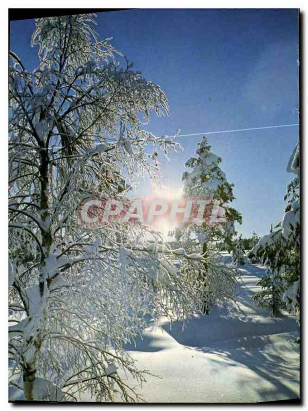 Modern Postcard Winter in the Alps Light Games on the snow Fancy