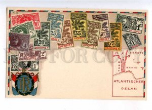 231979 DAHOMEY Coat of arms STAMPS Vintage Zieher postcard