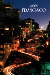 Lombard Street at Night,San Francisco,CA BIN