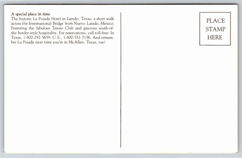Laredo Texas~La Posada Hotel~Vintage Postcard