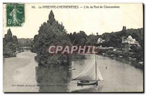 Old Postcard La Varenne Chennevieres L & # 39lle of Chennevieres Bridge