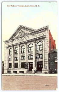 1916 Odd Fellows' Temple Building Little Falls New York Historic Posted Postcard