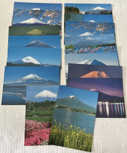 Lot 18 Mount Fuji Japan Tallest Mountain in Japan Chrome Postcards