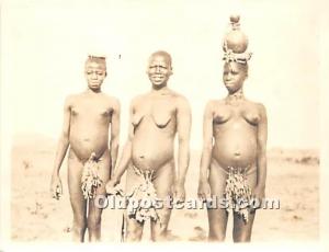 Young Women small picture non African Nude Non Postcard Backing 