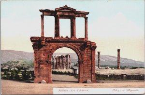 Greece Athens Hadrian's Arch Vintage Postcard C117