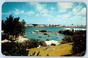 Bermuda Postcard Salt Kettle Paget Rainwater c1950's Vintage Posted