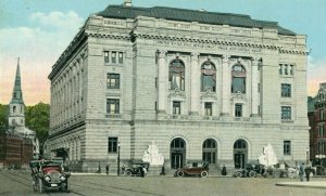 Postcard  Early View of Model Ts at Post Office in Providence, RI.        N2