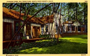 Santa Cruz County, California - View of Pioneer Town in Big Trees Park - 1940's