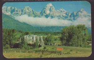 Teton Peaks,Jackson Hole,WY Postcard BIN 