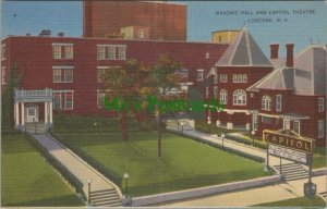 America Postcard - Masonic Hall and Capitol Theatre, Concord   RS28409