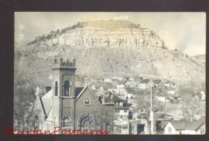 RPPC RATON NEW MEXICO MOUNTAIN CHURCH BIRDSEYE OLD REAL PHOTO POSTCARD NM