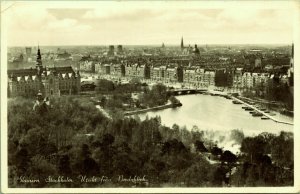 RPPC View from Bredablick Stockholm Sweden Real Photo Postcard