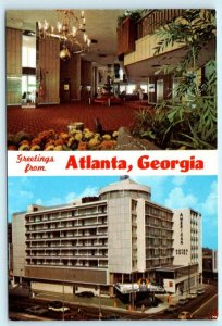 ATLANTA, Georgia GA ~ Roadside ATLANTA AMERICAN MOTOR HOTEL c1960s 4x6 Postcard