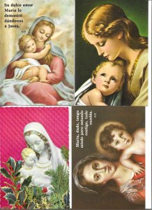 Virgin Maria with the Child Beautiful Spanish cards. Size 11 x 15 cms,