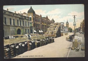 MACON GEORGIA DOWNTOWN SECOND STREET COTTON COMPRESS VINTAGE POSTCARD