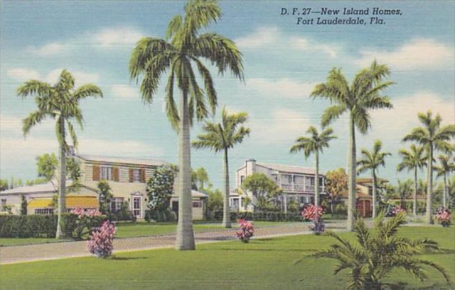 Florida Fort Lauderdale New Island Homes Curteich