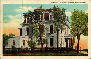Governors Mansion Jefferson City Missouri MI Sunset WB Postcard VTG UNP Unused 