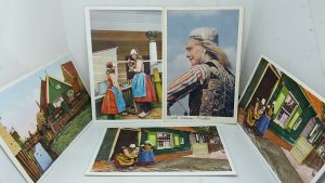 Job Lot Bulk 7x Antique Vintage Dutch Children Marken Netherlands Postcards