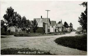 West Enfield ME Dirt Street View RPPC Real Photo Postcard